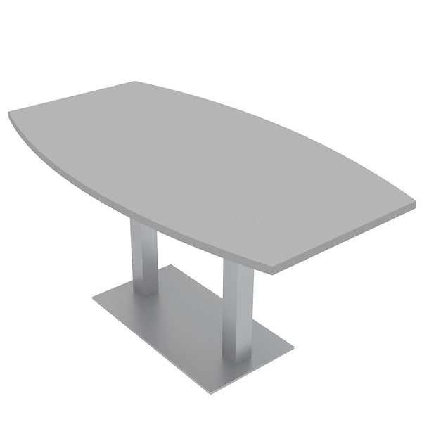 33.5 in W, 59.5 in L, 29 in H, Engineered Wood Top, Grey